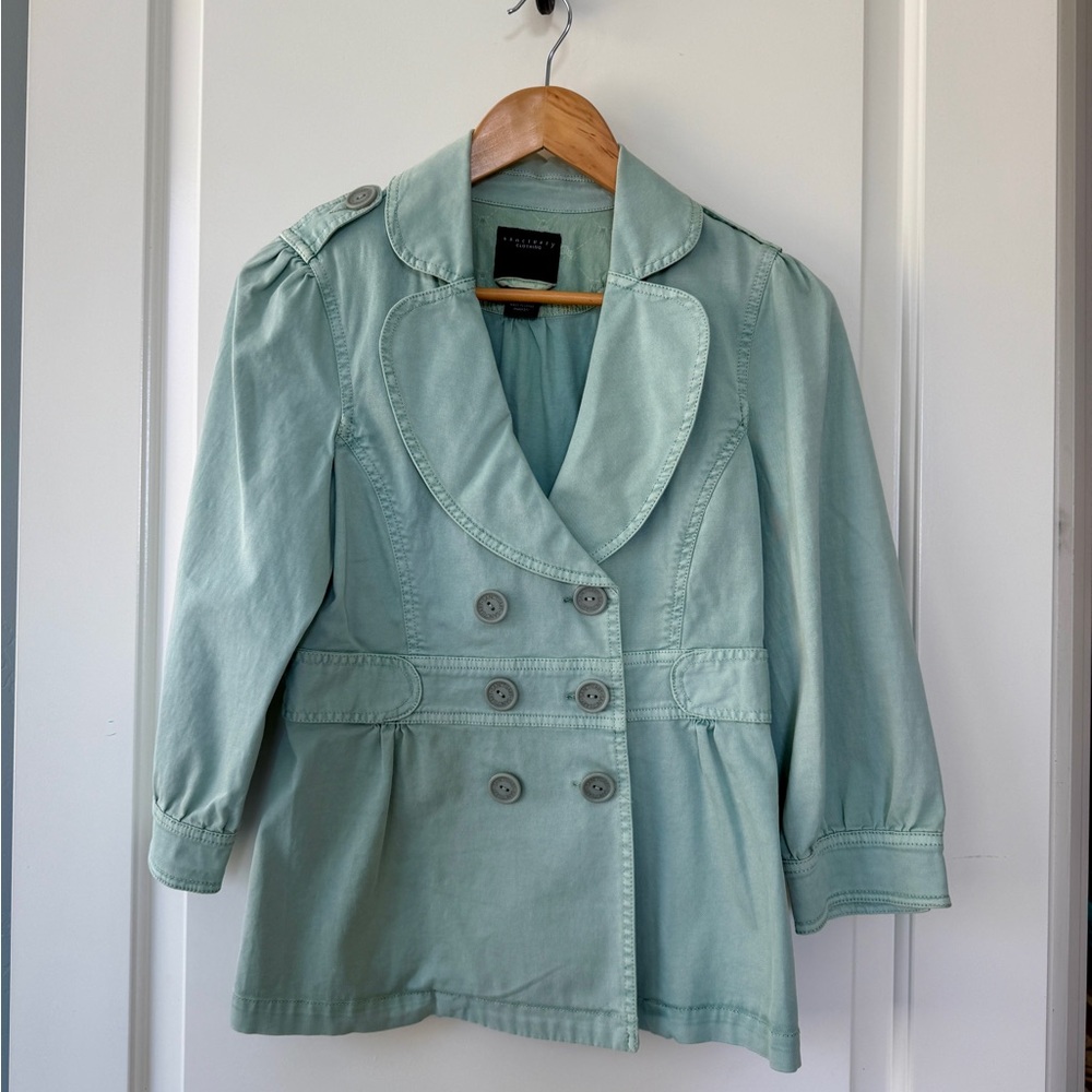 Anthropologie Sanctuary Women's Jacket - Soft Blue - size small